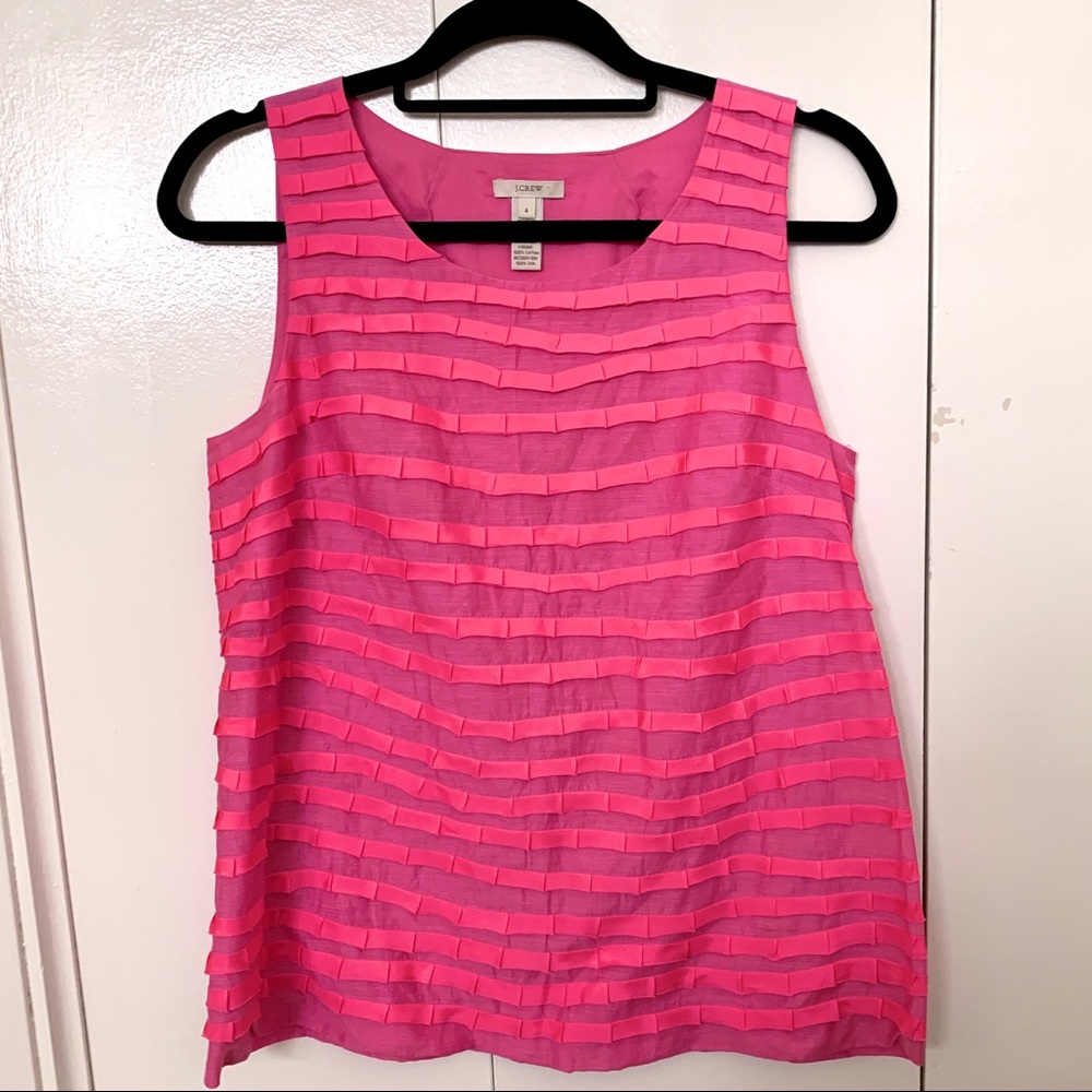 J. Crew Pink Striped Top